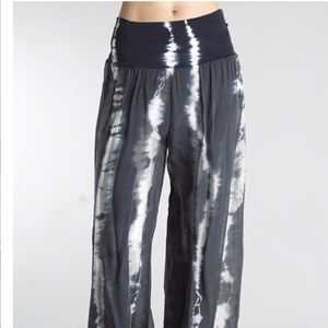 Tie Dye Silk Palazzo Pants